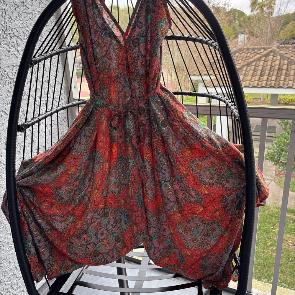 Paisley Print Maxi Dress